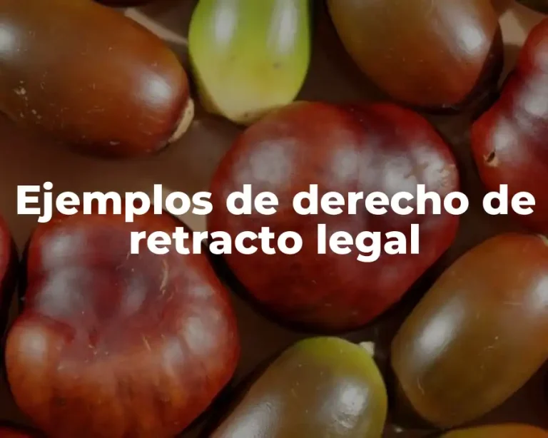 Ejemplos de derecho de retracto legal