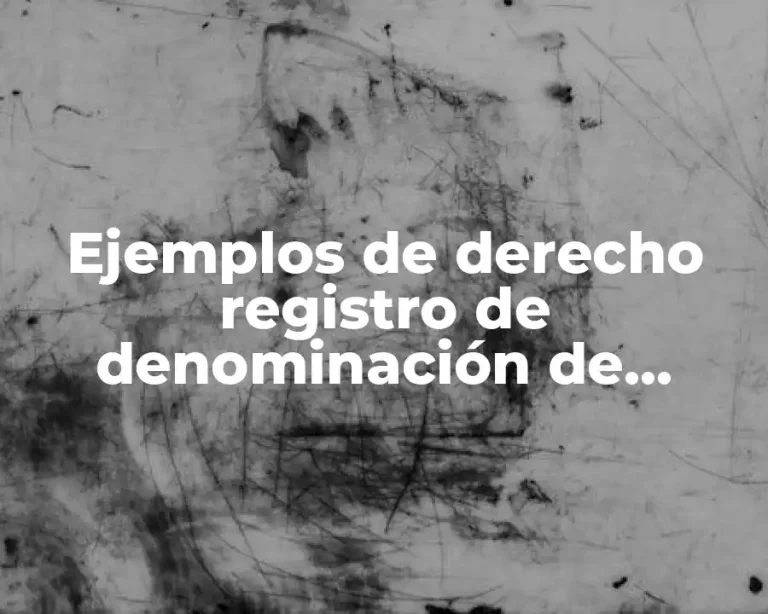 Ejemplos de derecho registro de denominación de origen