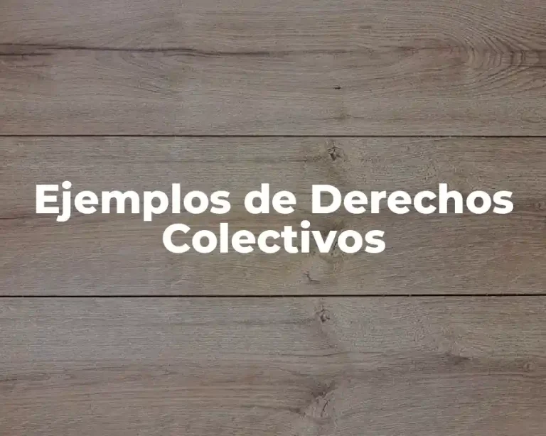 Ejemplos de Derechos Colectivos