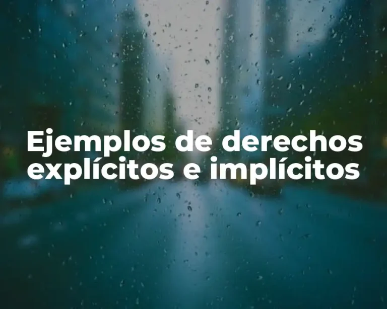 Ejemplos de derechos explícitos e implícitos