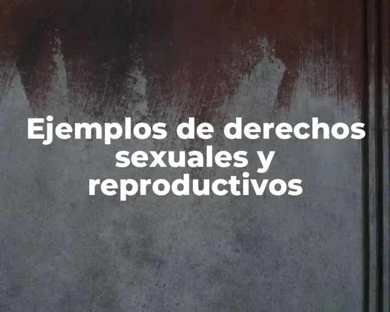 Ejemplos de derechos sexuales y reproductivos