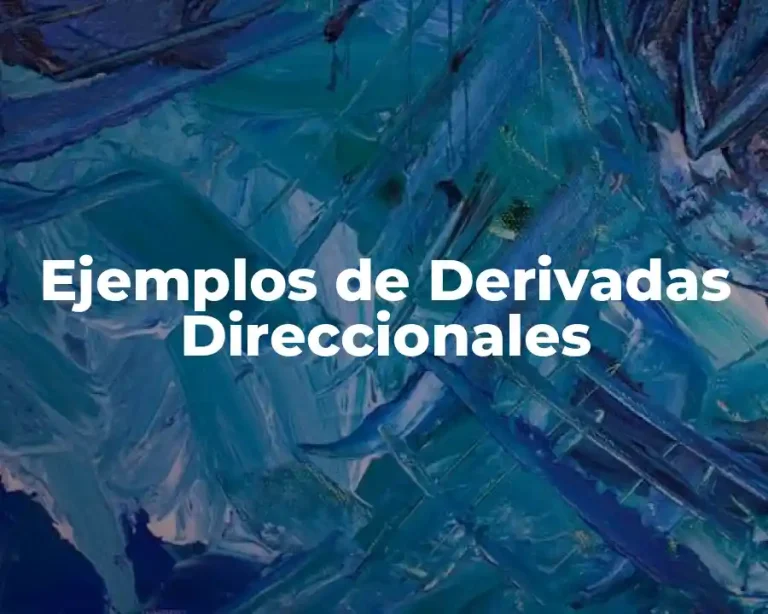 Ejemplos de Derivadas Direccionales