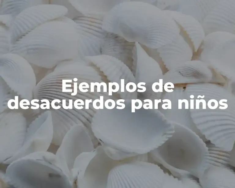 Ejemplos de desacuerdos para niños