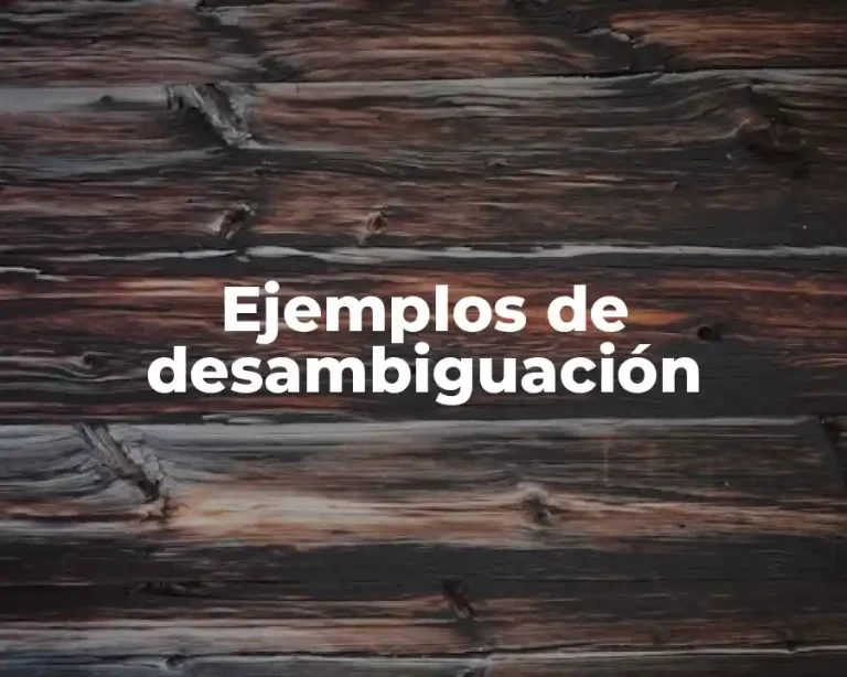 Ejemplos de desambiguación