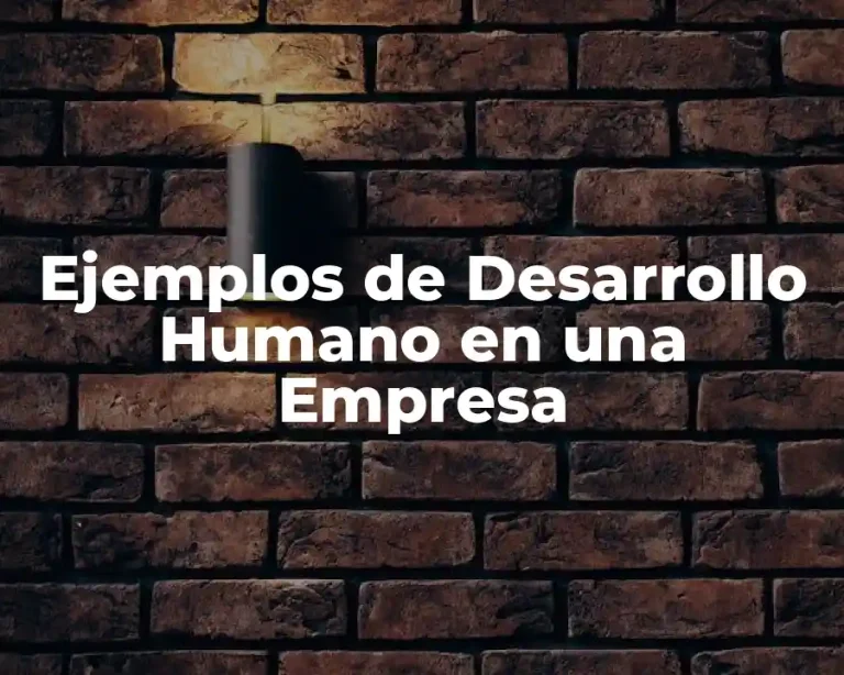 Ejemplos de Desarrollo Humano en una Empresa