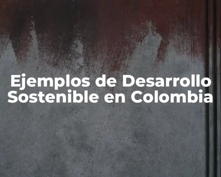 Ejemplos de Desarrollo Sostenible en Colombia