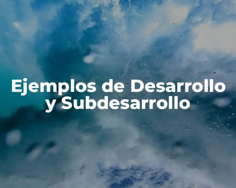 Ejemplos de Desarrollo y Subdesarrollo