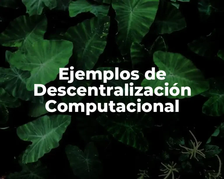 Ejemplos de Descentralización Computacional
