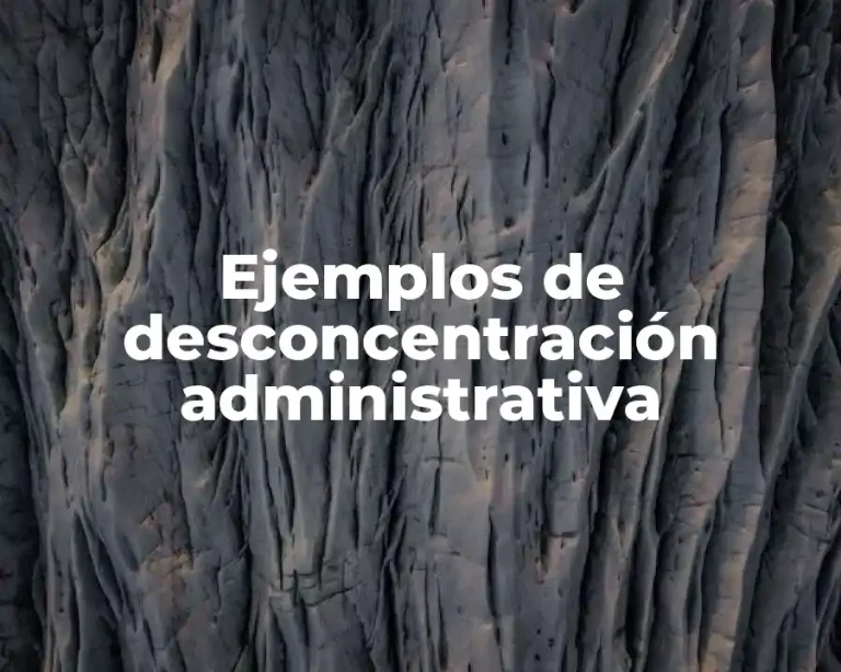 Ejemplos de desconcentración administrativa