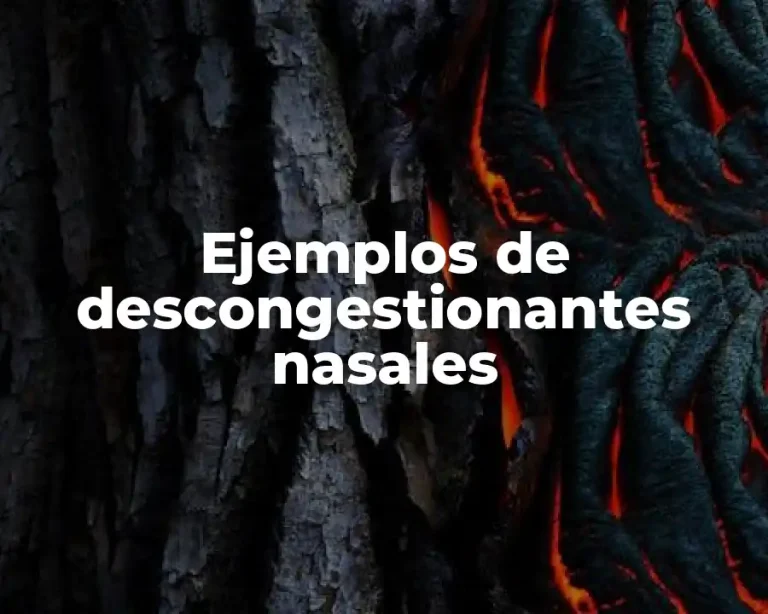 Ejemplos de descongestionantes nasales