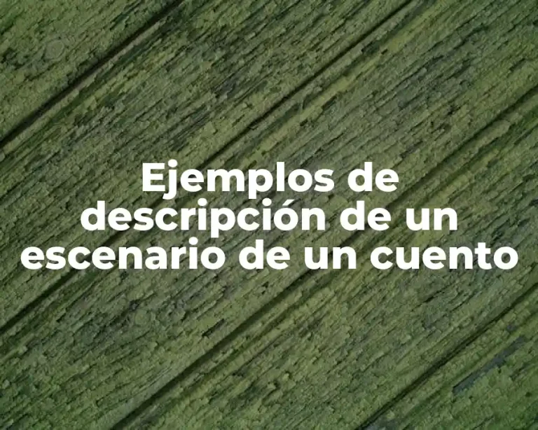 Ejemplos de descripción de un escenario de un cuento
