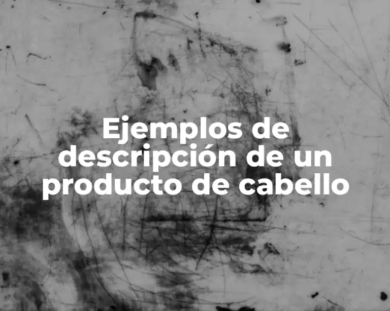 Ejemplos de descripción de un producto de cabello