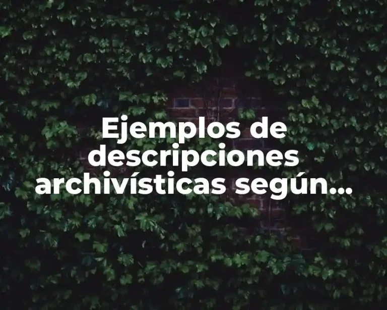 Ejemplos de descripciones archivísticas según ISAD(G) Colombia