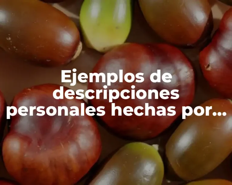 Ejemplos de descripciones personales hechas por niños de primer grado