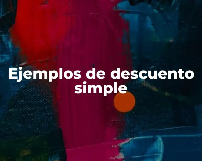 Ejemplos de descuento simple