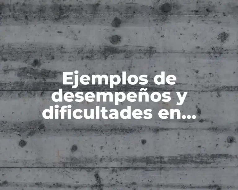 Ejemplos de desempeños y dificultades en matemáticas primaria