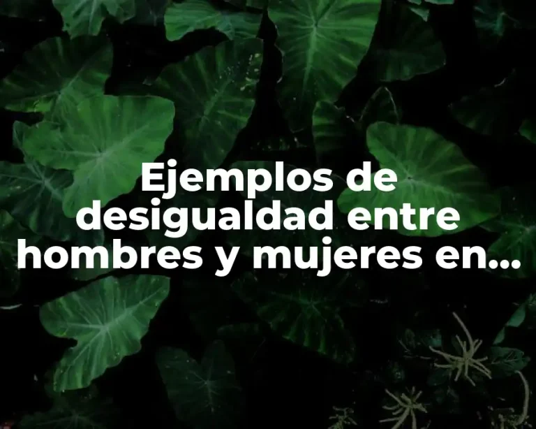 Ejemplos de desigualdad entre hombres y mujeres en México