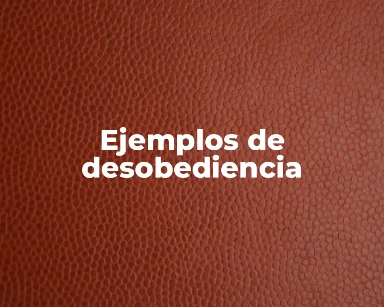 Ejemplos de desobediencia