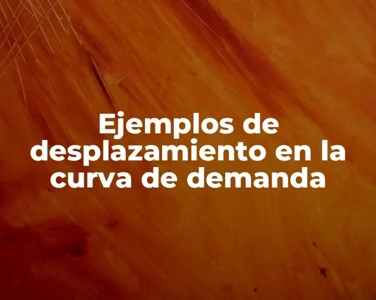 Ejemplos de desplazamiento en la curva de demanda