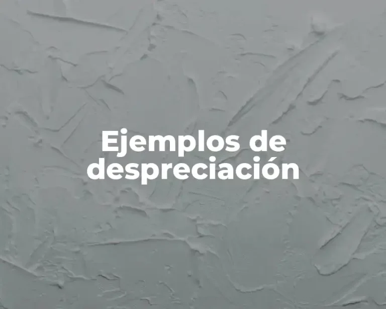 Ejemplos de despreciación