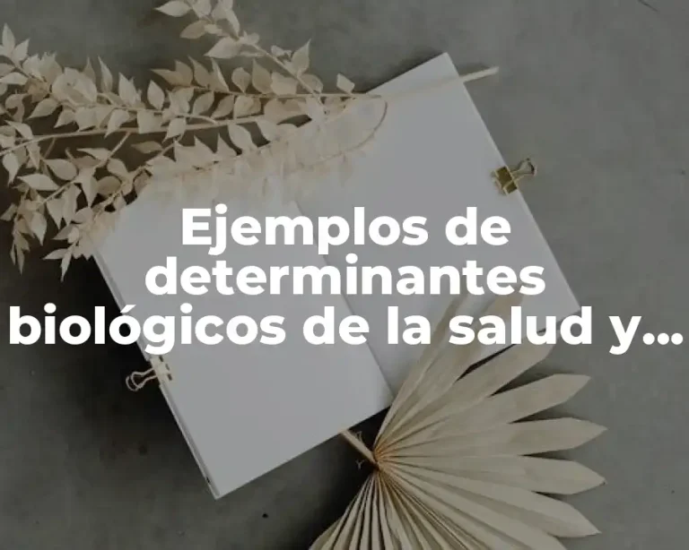 Ejemplos de determinantes biológicos de la salud y Significado