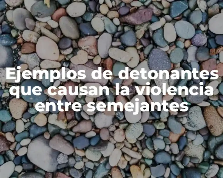 Ejemplos de detonantes que causan la violencia entre semejantes
