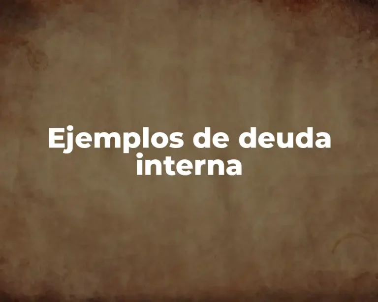 Ejemplos de deuda interna