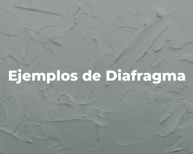 Ejemplos de Diafragma