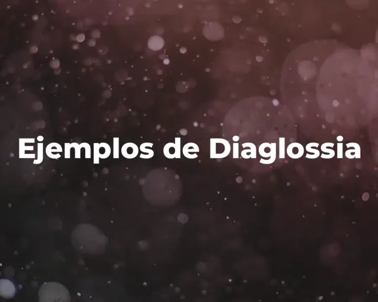 Ejemplos de Diaglossia