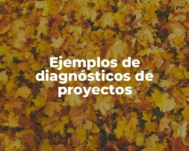 Ejemplos de diagnósticos de proyectos