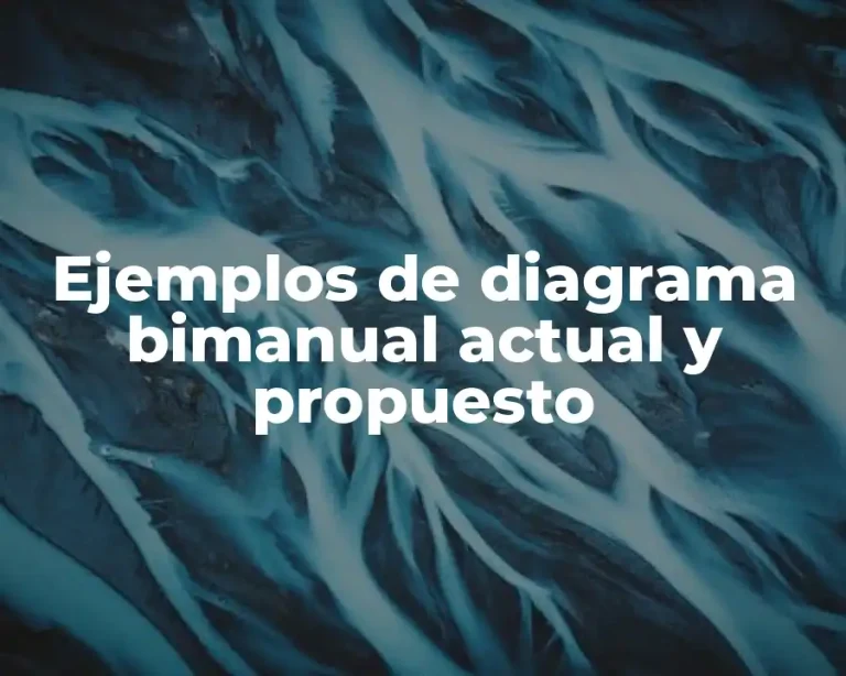 Ejemplos de diagrama bimanual actual y propuesto