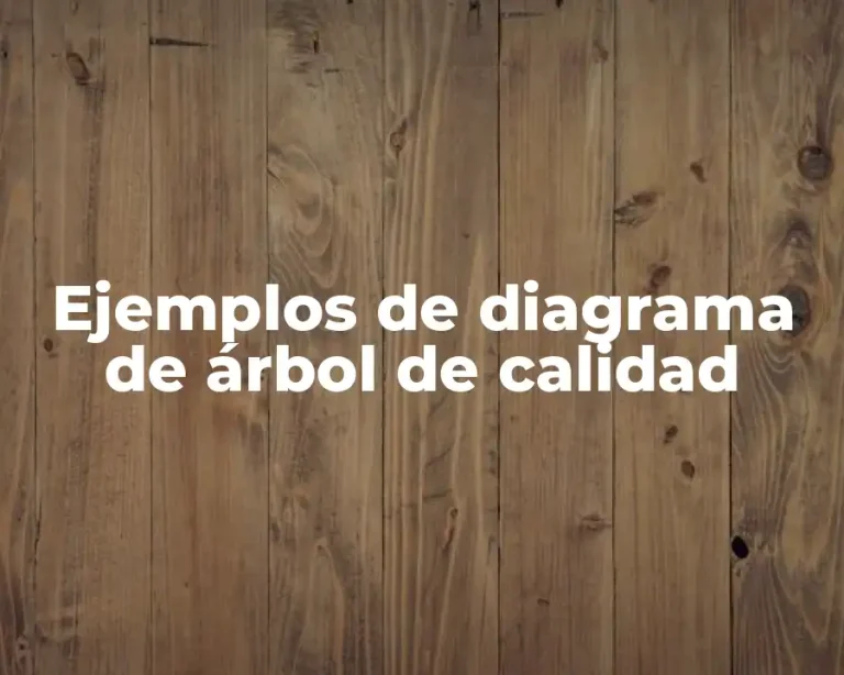 Ejemplos de diagrama de árbol de calidad