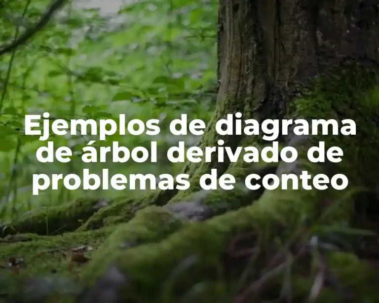Ejemplos de diagrama de árbol derivado de problemas de conteo