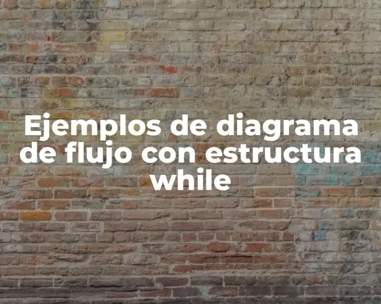 Ejemplos de diagrama de flujo con estructura while