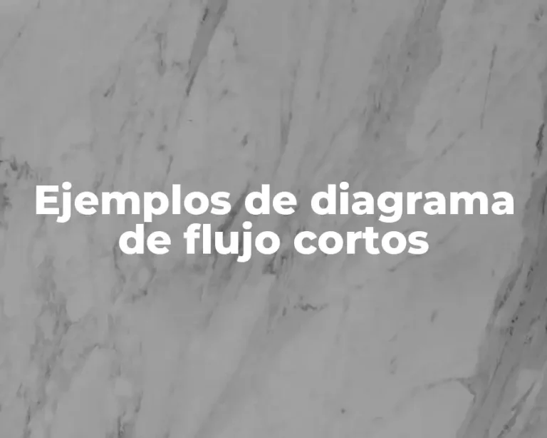 Ejemplos de diagrama de flujo cortos