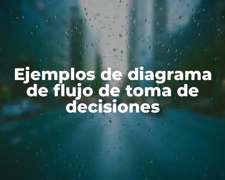 Ejemplos de diagrama de flujo de toma de decisiones