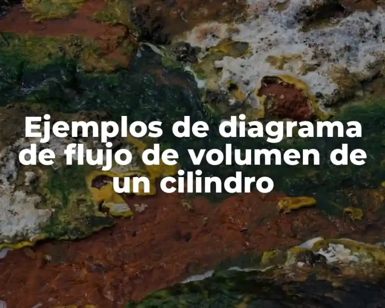 Ejemplos de diagrama de flujo de volumen de un cilindro