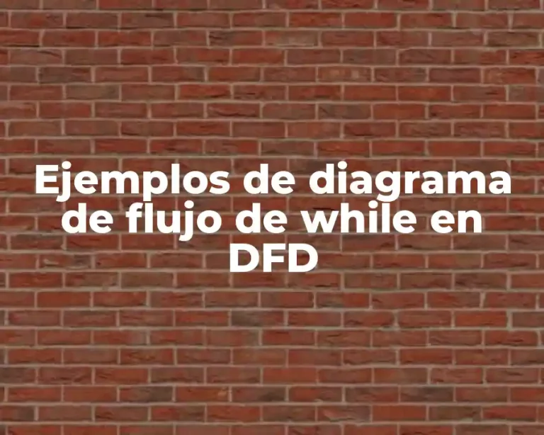 Ejemplos de diagrama de flujo de while en DFD