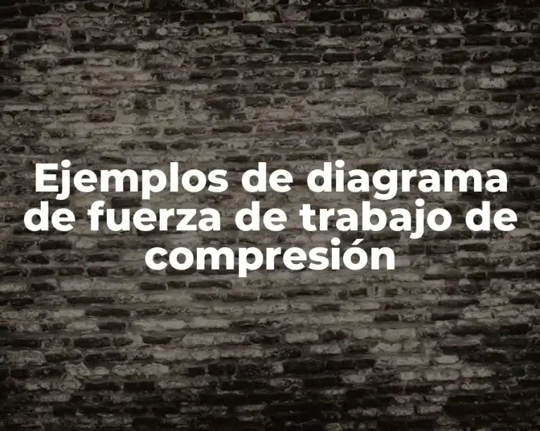 Ejemplos de diagrama de fuerza de trabajo de compresión