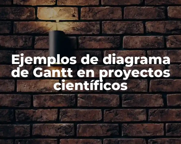 Ejemplos de diagrama de Gantt en proyectos científicos