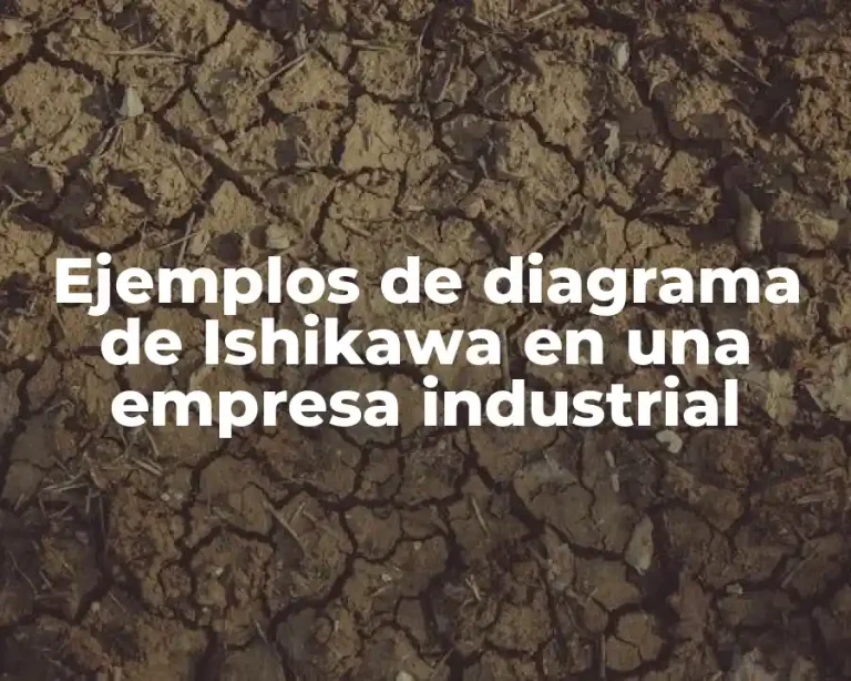 Ejemplos de diagrama de Ishikawa en una empresa industrial