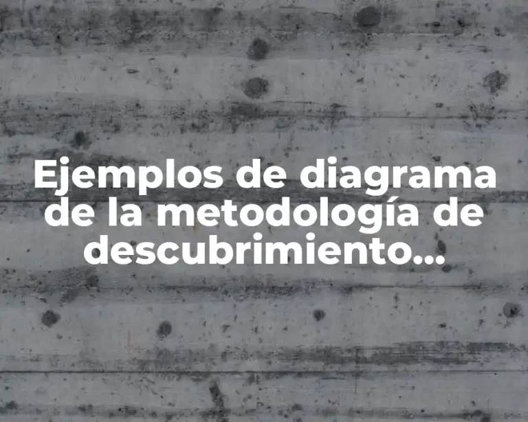 Ejemplos de diagrama de la metodología de descubrimiento científico