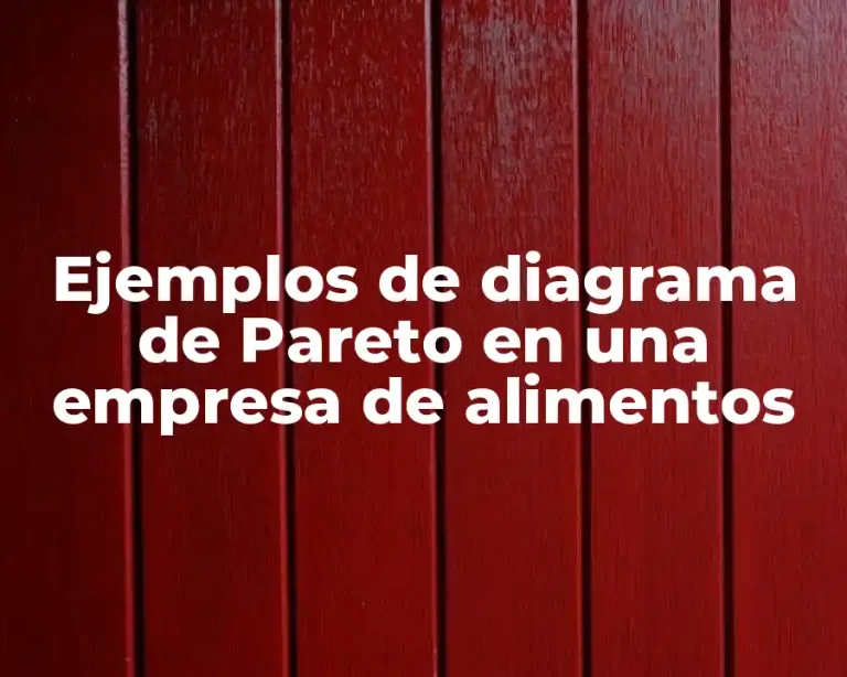 Ejemplos de diagrama de Pareto en una empresa de alimentos