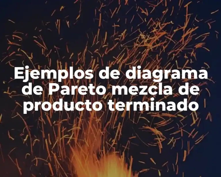 Ejemplos de diagrama de Pareto mezcla de producto terminado