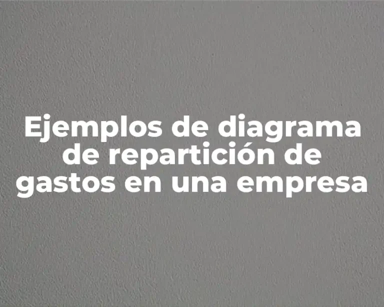 Ejemplos de diagrama de repartición de gastos en una empresa