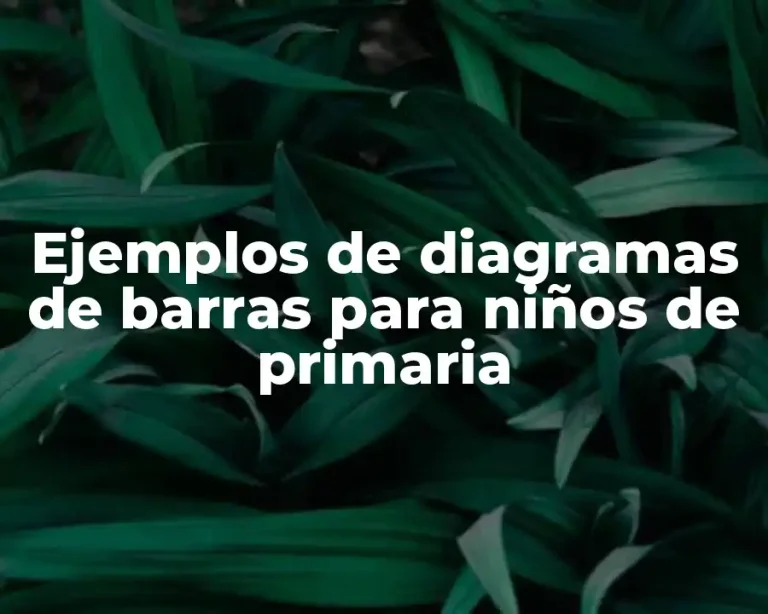 Ejemplos de diagramas de barras para niños de primaria