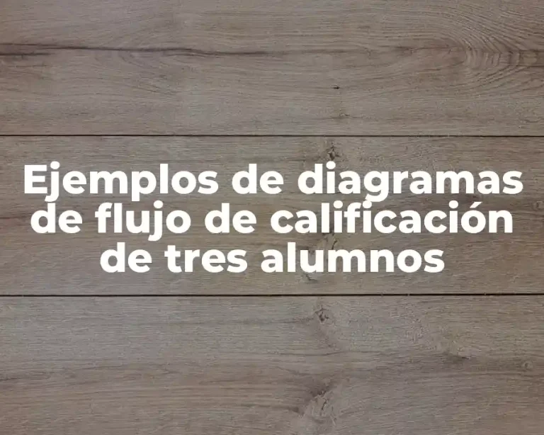 Ejemplos de diagramas de flujo de calificación de tres alumnos