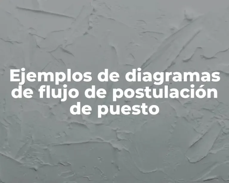 Ejemplos de diagramas de flujo de postulación de puesto