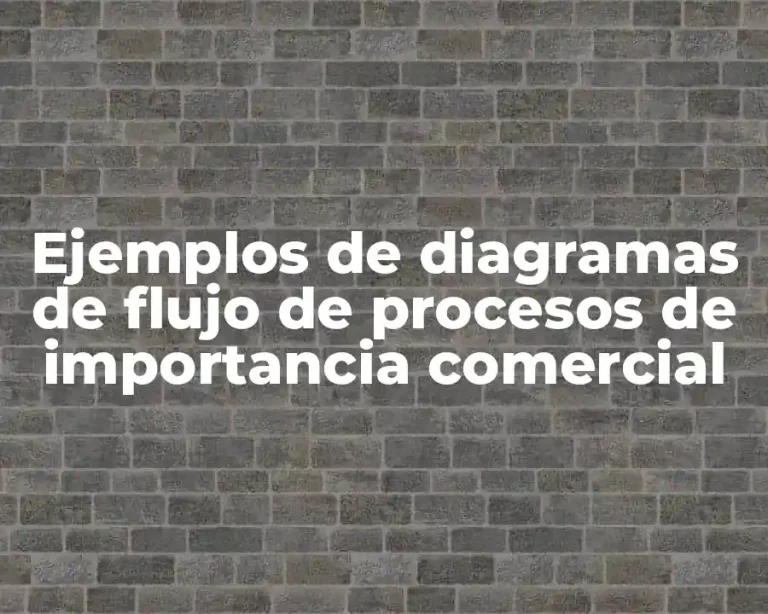 Ejemplos de diagramas de flujo de procesos de importancia comercial