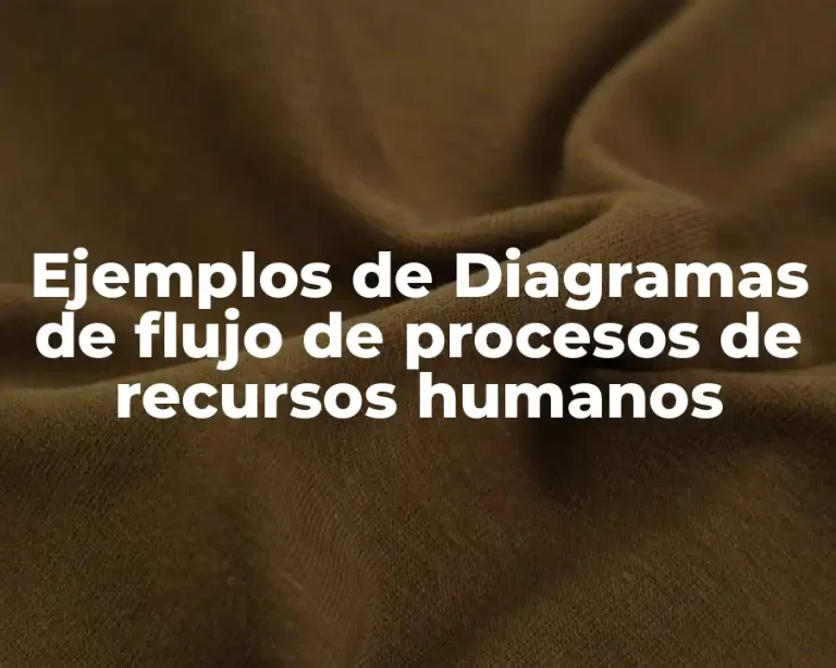 Ejemplos de Diagramas de flujo de procesos de recursos humanos